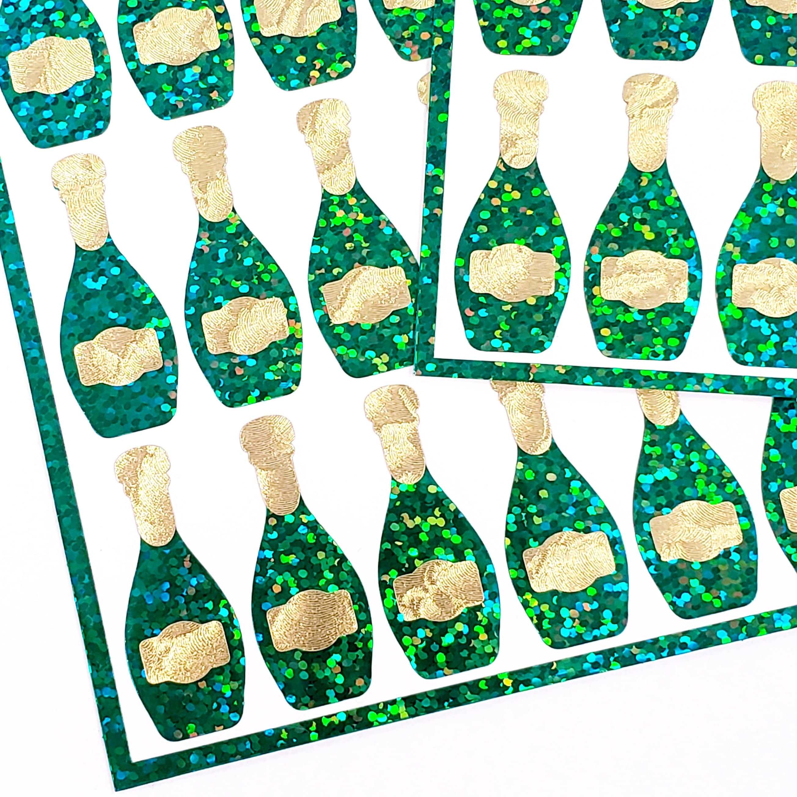 Champagne Bottle Stickers, set of 30 – Fairy Dust Decals