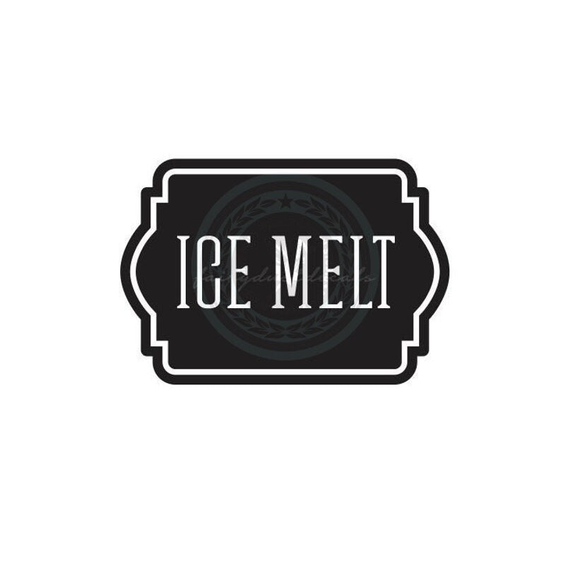 Ice Melt Bucket Decal, driveway ice melt vinyl sticker, label for 5 gallon plastic bucket, winter weather rock salt container label