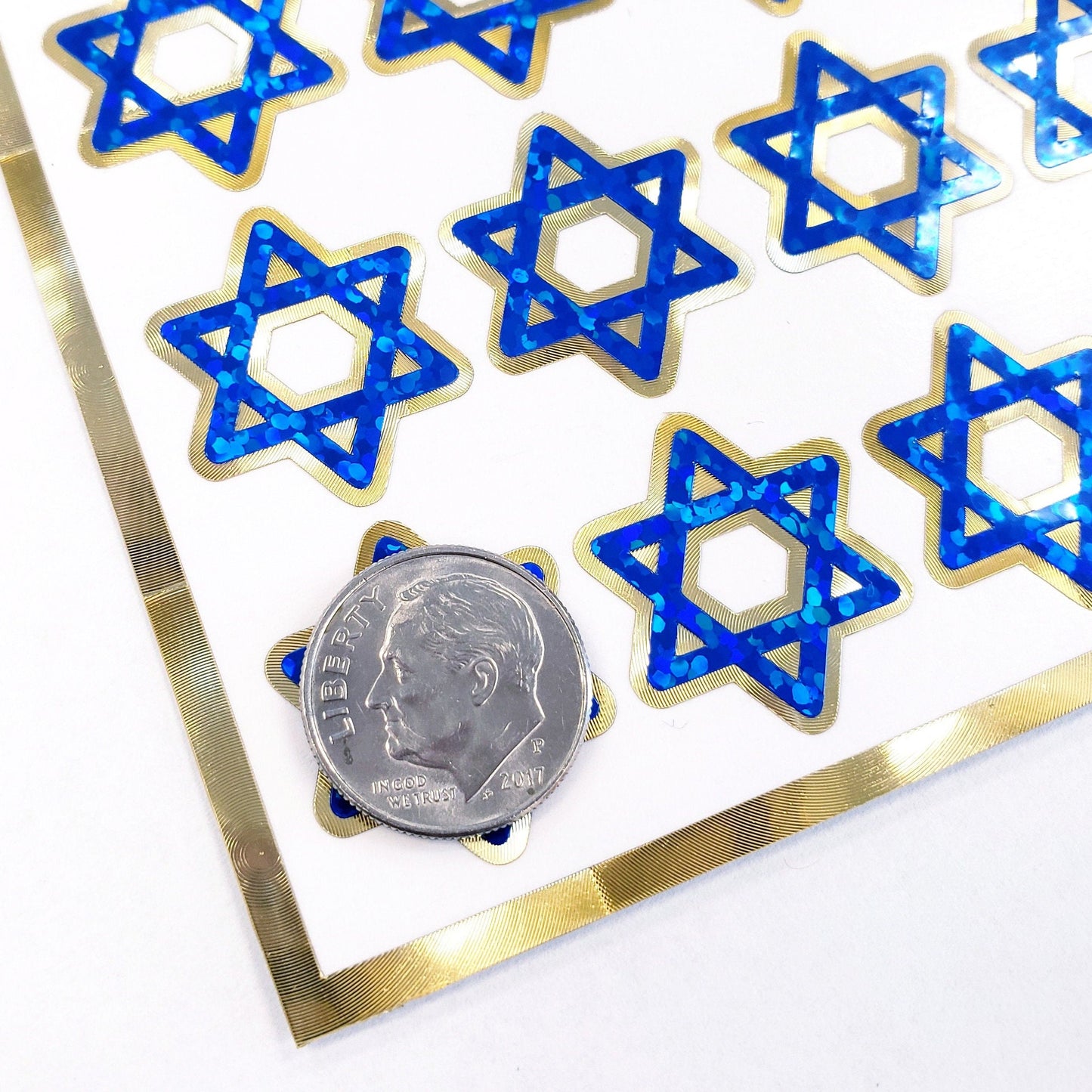 Star of David Stickers, gold