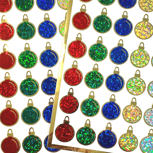 Christmas Ball ornament stickers. set of 36.