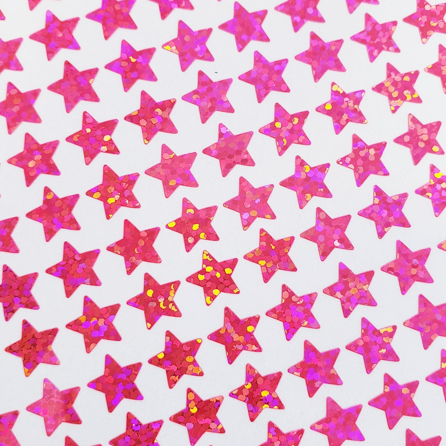 Star Sticker Bundle, set of 768 wicked sparkly stars in green, black, pink and silver, embellishments for journals, notebooks, and crafts.