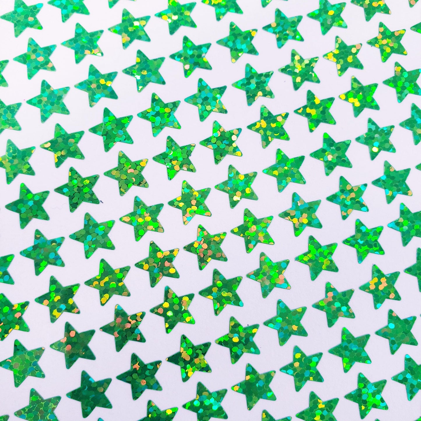 Star Sticker Bundle, set of 768 wicked sparkly stars in green, black, pink and silver, embellishments for journals, notebooks, and crafts.