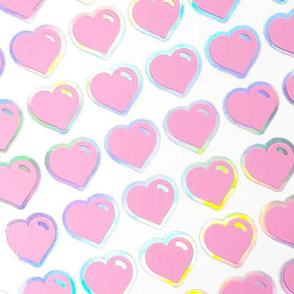 Valentine's Day pink heart stickers, Set of 150 mini hearts for notecards, envelopes, journals and scrapbook page embellishments.