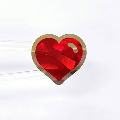 Sparkly Red Heart Stickers for Valentine's Day, set of 60 small heart embellishments for cards, envelopes, junk journals, and scrapbooks.