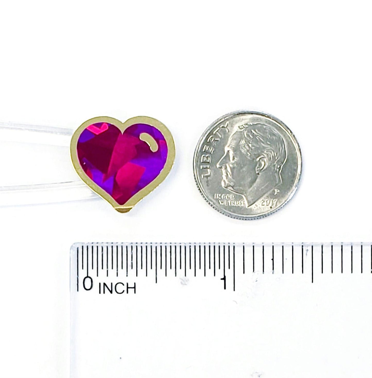 Sparkly Hot Pink Heart Stickers for Valentine's Day, set of 60 small embellishments for cards, envelopes, junk journals, and scrapbooks.