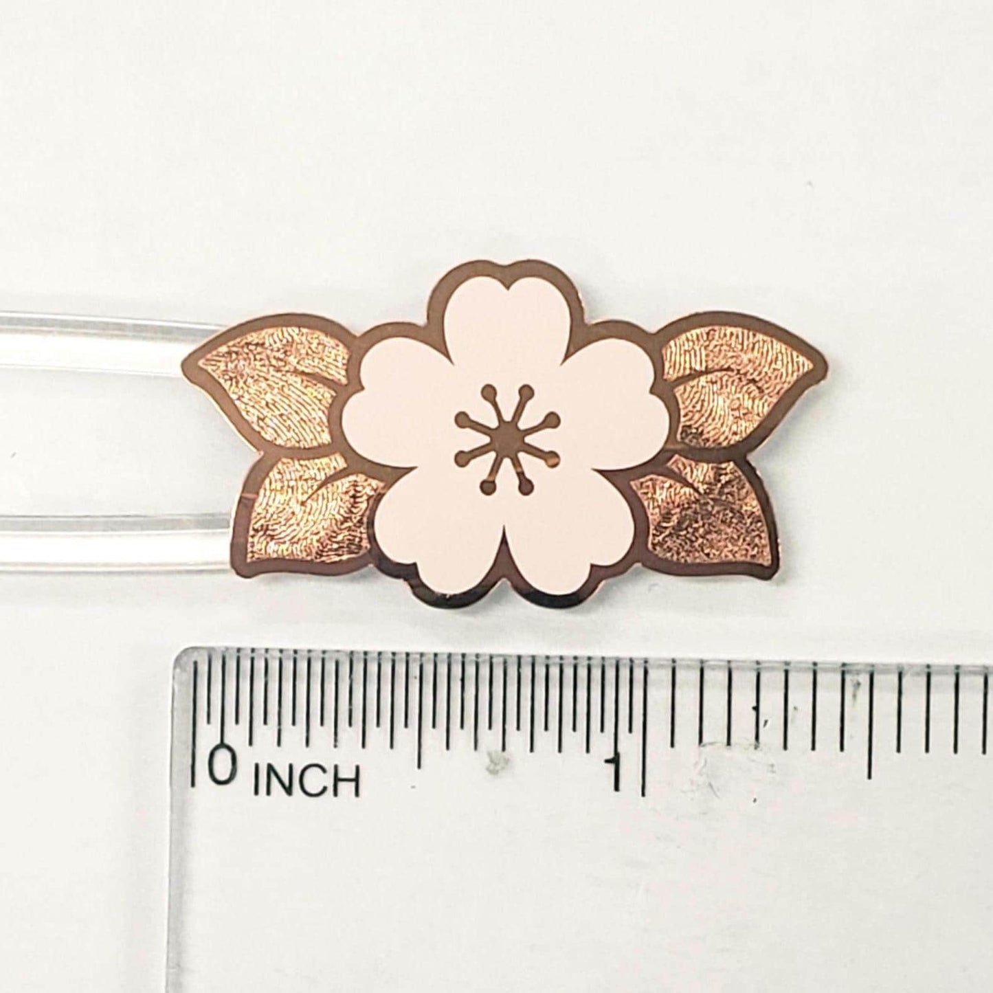 Pink Cherry Blossom Stickers, 24 set of Japanese Sakura flowers, rose gold stickers for crafts, journals, notecards, and garden weddings.