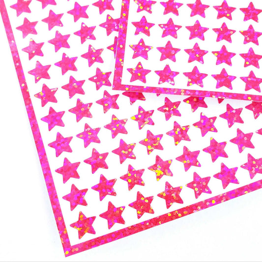 Bright Pink Stars Stickers