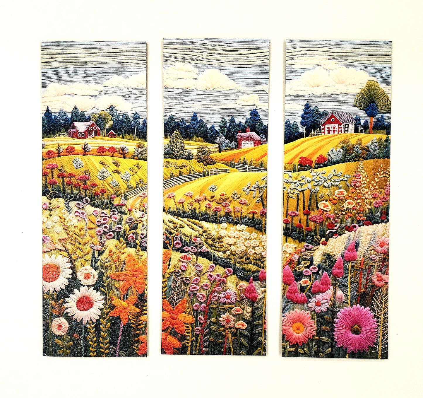 Wildflower Farm Bookmarks, set of 3