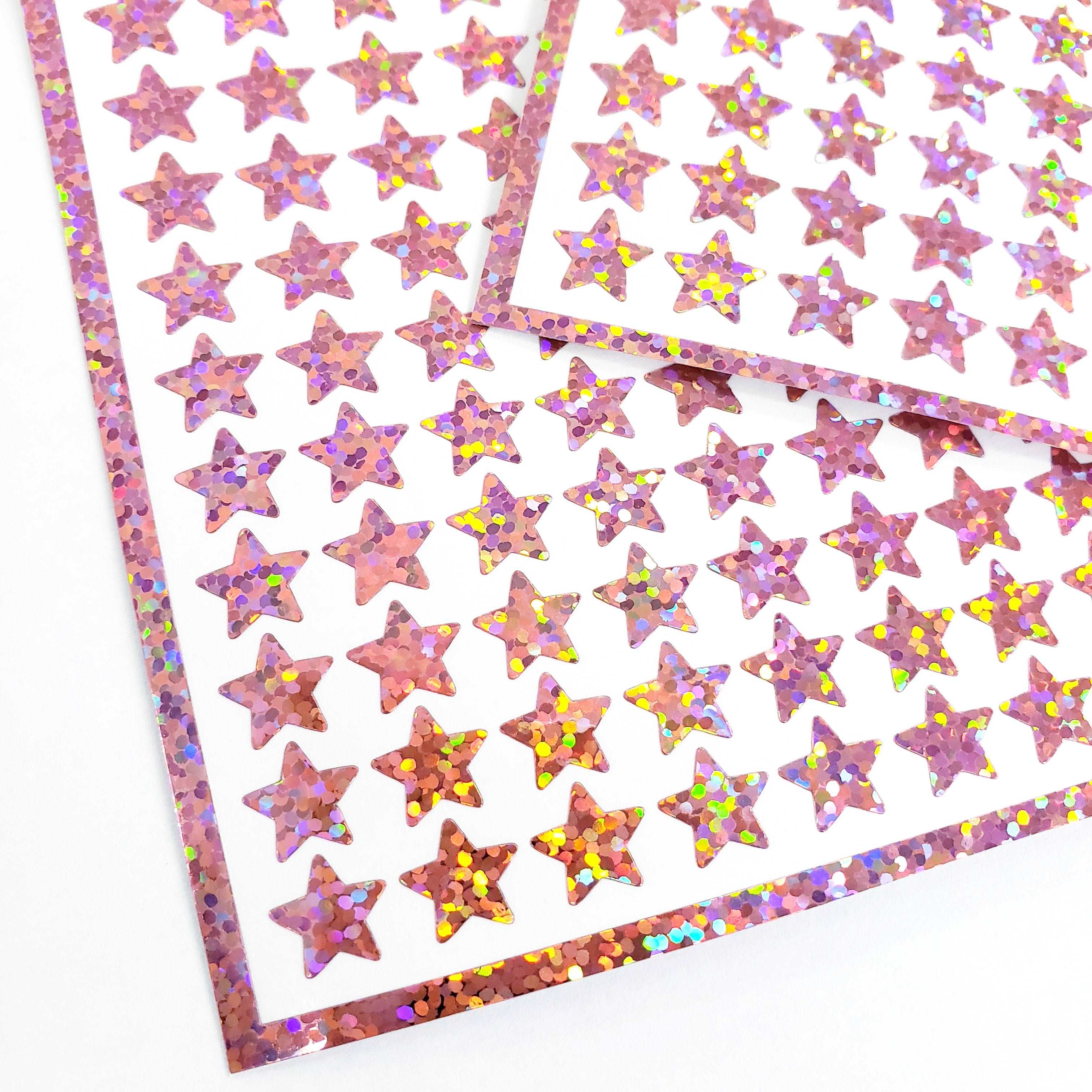 Light Pink Stars Glitter Stickers, set of 192 – Fairy Dust Decals