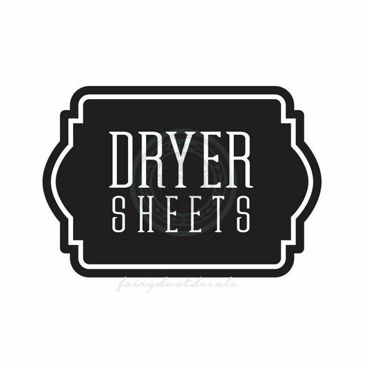 Dryer Sheets Decal, Organized Laundry Room, Dryer Sheets Sticker, Container Label, laundry organizer, DECAL ONLY